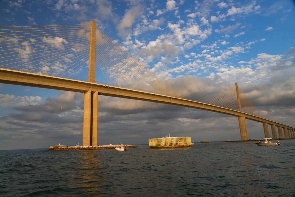 Tampa Bay boat tour Skyway bridge 