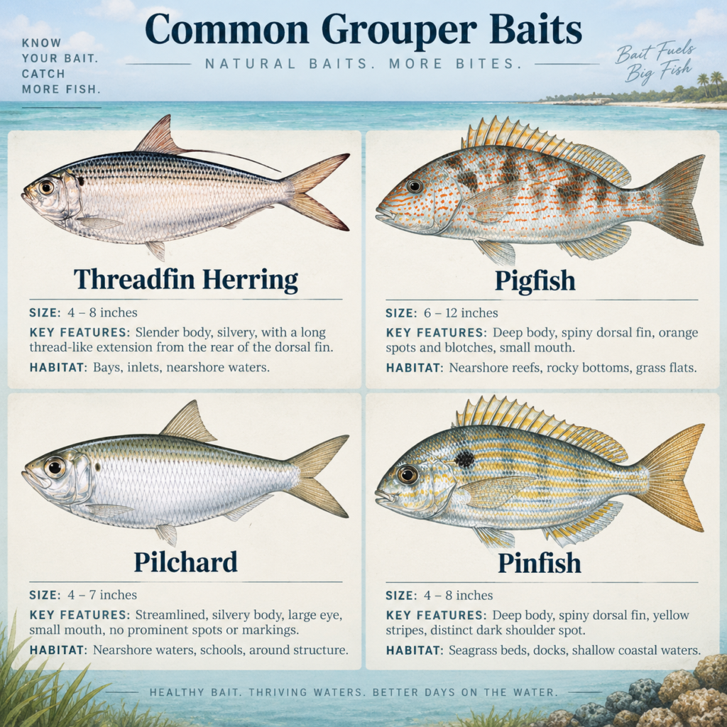 Best grouper baits in Tampa Bay